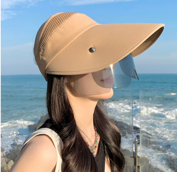 Tendance 2024 - Casquette de Femme avec Lunettes Intégrées